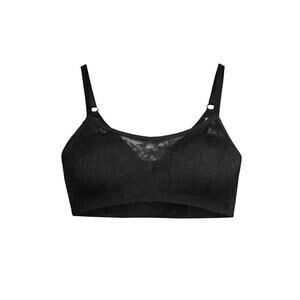 Le Mystere Stretch-Lace Wireless Bra Black Size 34D